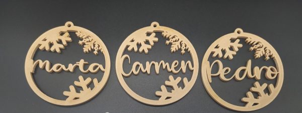 Detalle personalizado - Modelo: "Adorno Copos de Nieve" - Imagen 4