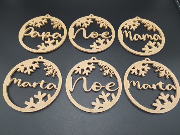 Detalle personalizado - Modelo: "Adorno Copos de Nieve" - Imagen 3
