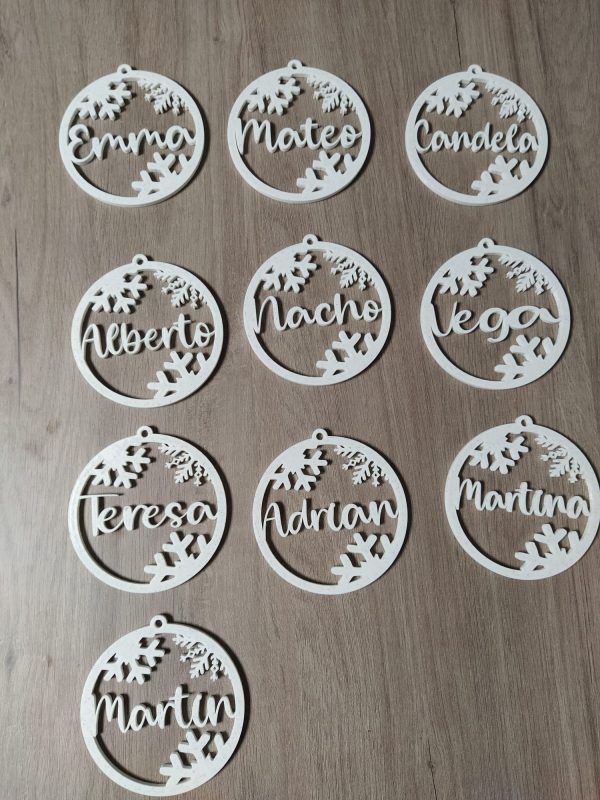 Detalle personalizado - Modelo: "Adorno Copos de Nieve" - Imagen 8