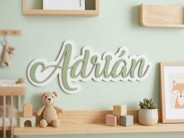 nombres personalizados - decoracion infantil - nombre bicapa