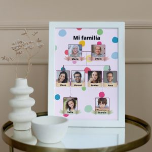 Cuadro o lámina "Mi familia" - Modelo: Familia Topos