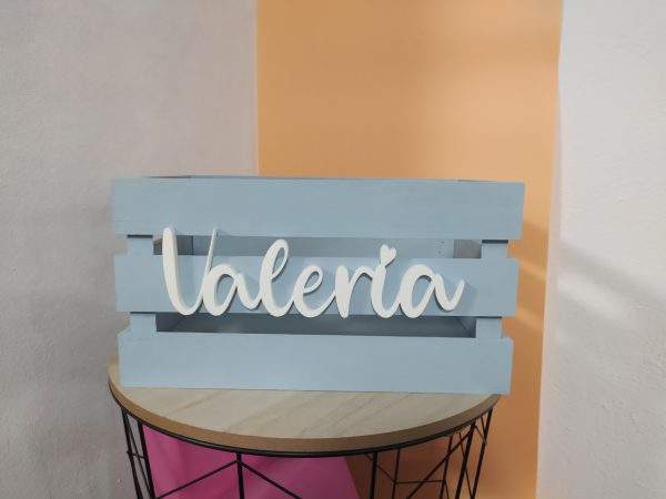 Cajas de madera con nombre