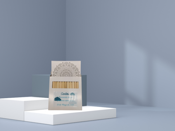 Detalle Caja lápices mandalas personalizada - Imagen 2