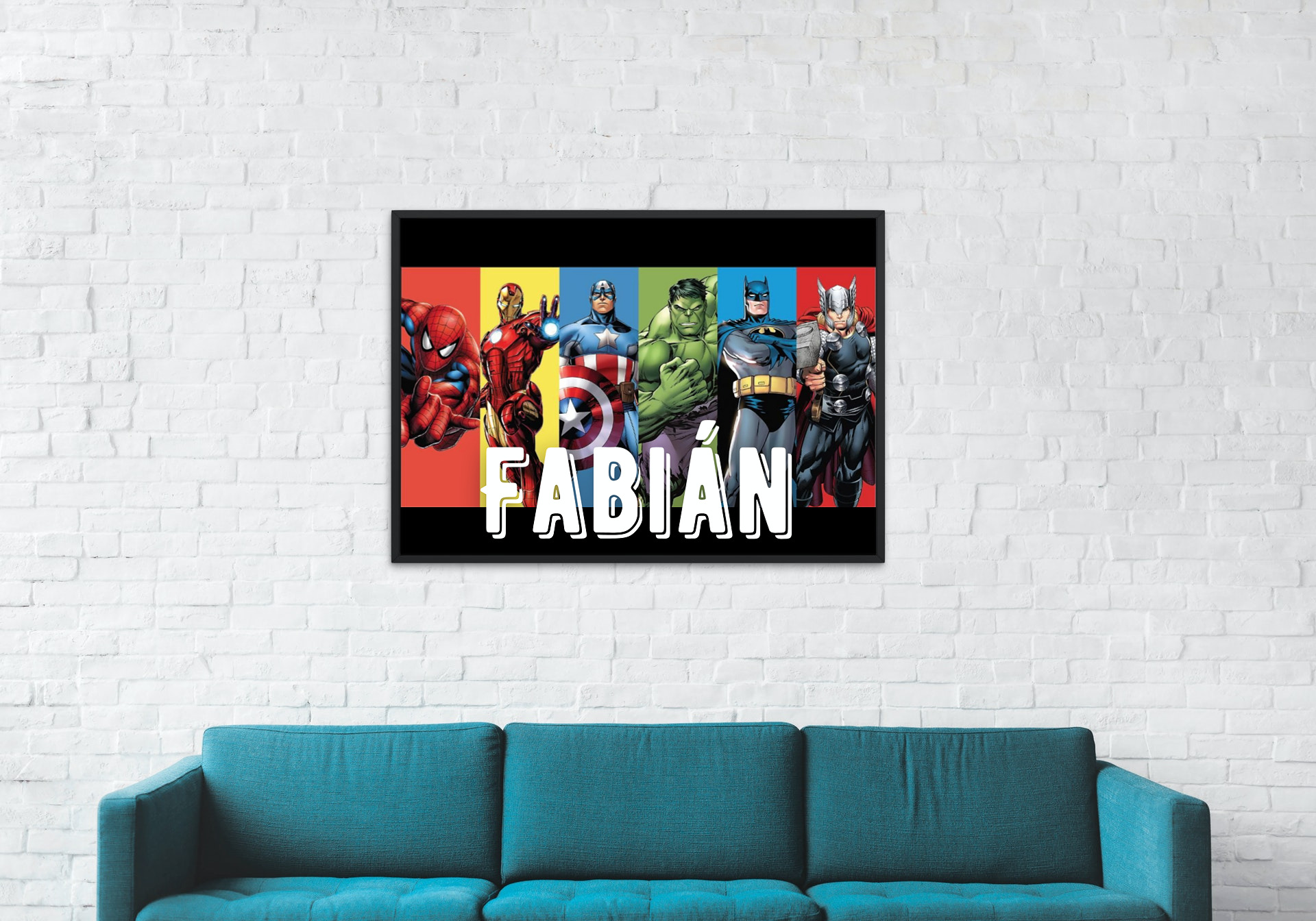 Cuadro o lámina "Superheroes"
