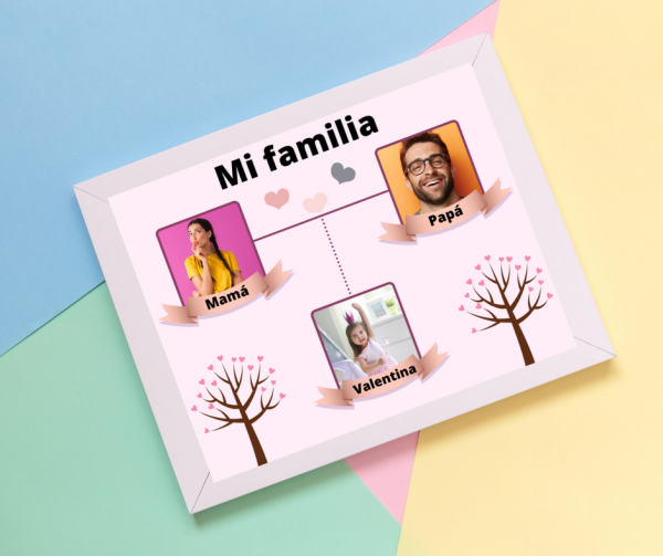 Cuadro o lámina "Mi familia" - Modelo: Hogar Corazones - Imagen 2