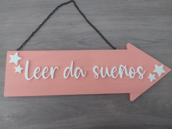 Flecha de madera "Leer da sueños" - Imagen 3