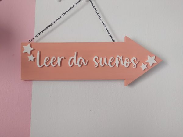 Flecha de madera "Leer da sueños" - Imagen 4