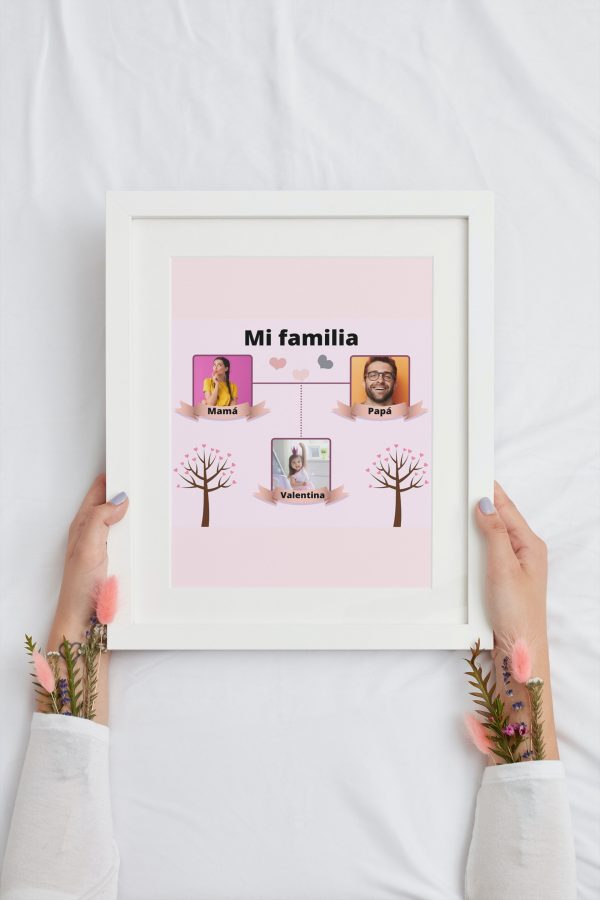 Cuadro o lámina "Mi familia" - Modelo: Hogar Corazones - Imagen 3