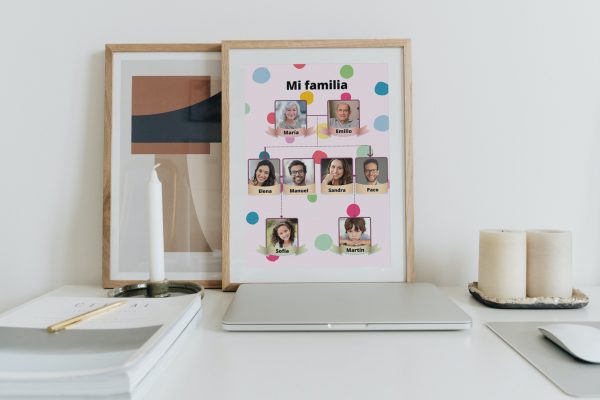 Cuadro o lámina "Mi familia" - Modelo: Familia Topos - Imagen 3