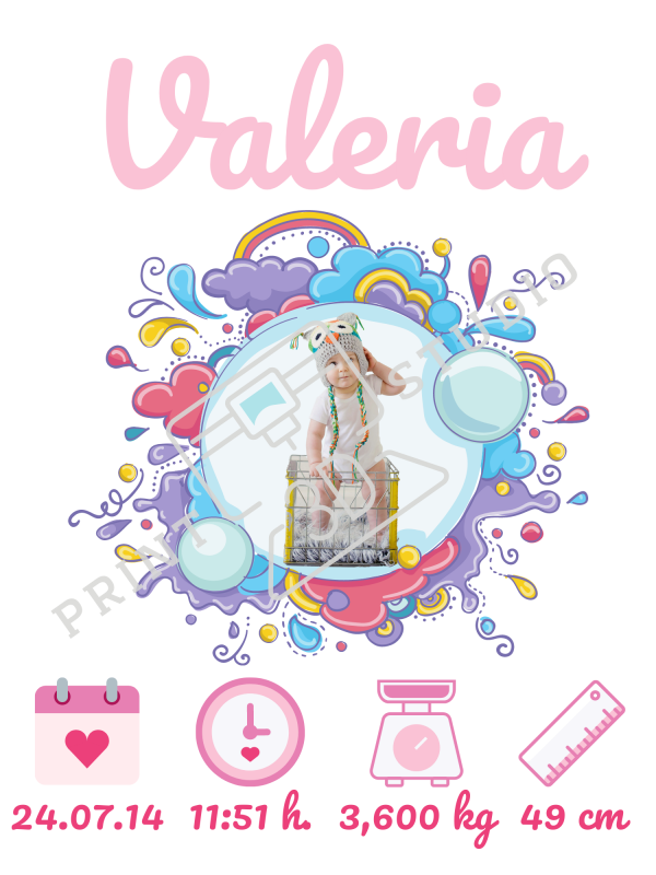 Natalicio Circular niña - Imagen 4