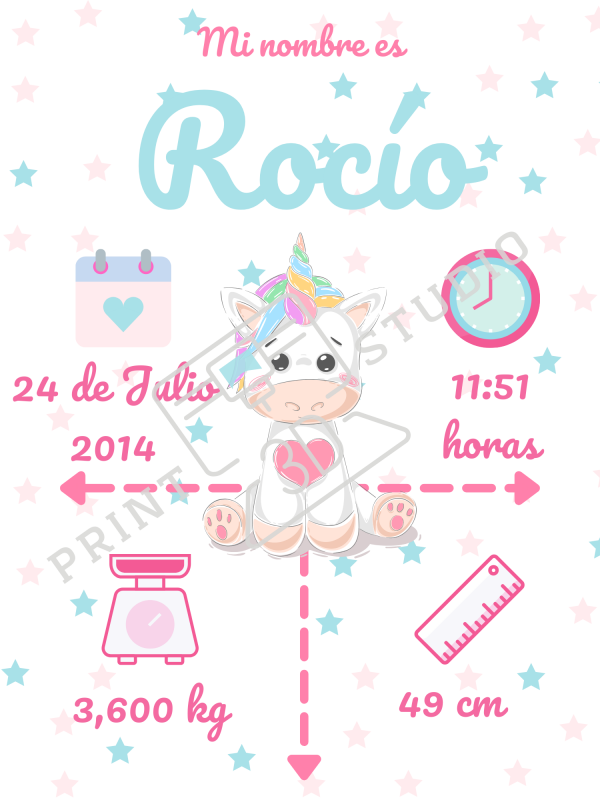 Natalicio Unicornio Estrellas - Imagen 4