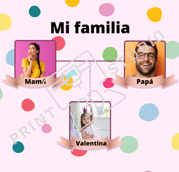 Cuadro o lámina "Mi familia" - Modelo: Hogar Topos - Imagen 5