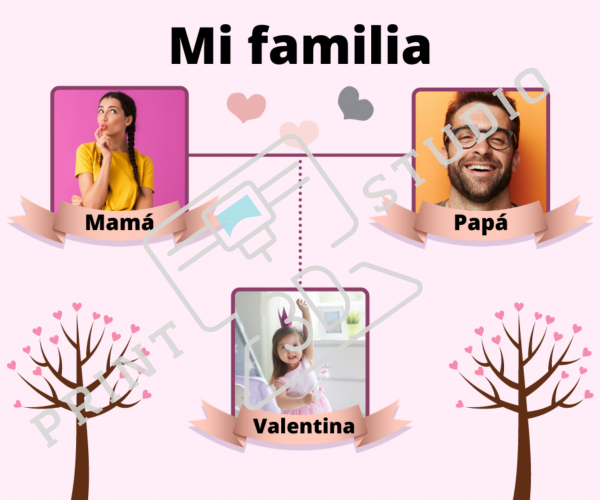 Cuadro o lámina "Mi familia" - Modelo: Hogar Corazones - Imagen 5