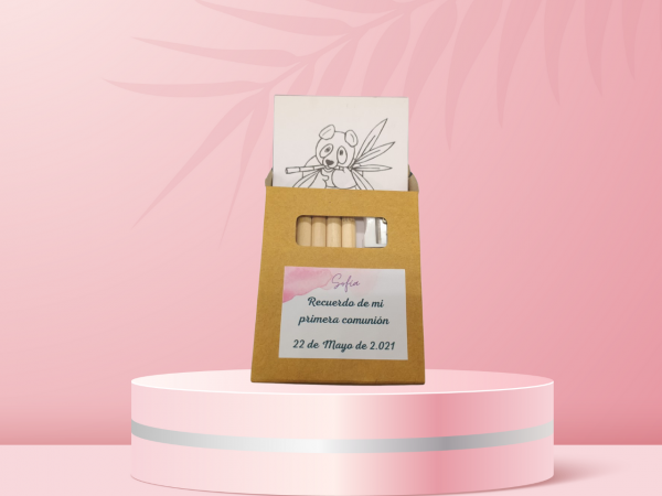 Detalle Caja lápices pequeña personalizada - Imagen 2
