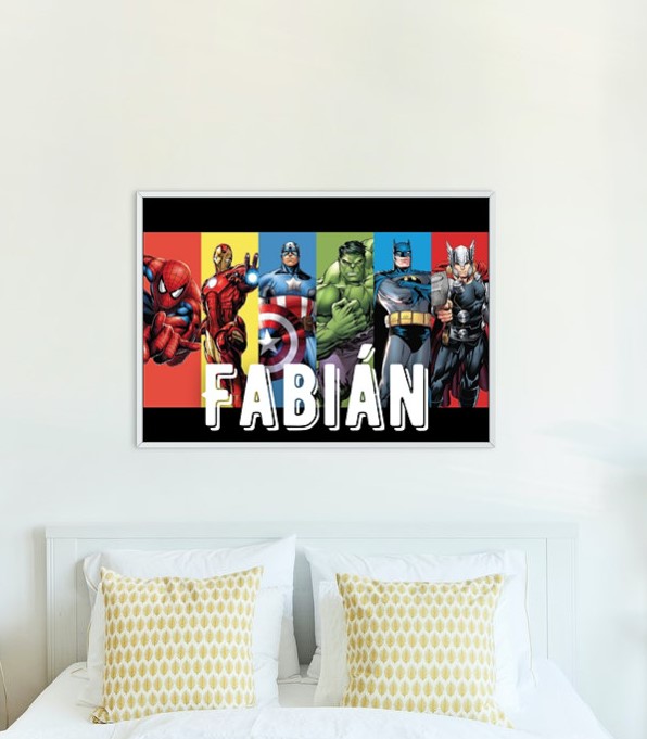Cuadro o lámina "Superheroes" - Imagen 2