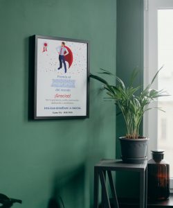 Cuadro o lámina "Diploma masculino" - Modelo: Súper Capa