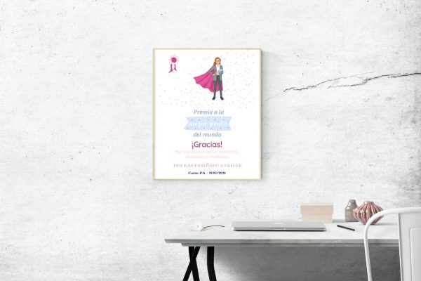 Cuadro o lámina "Diploma femenino" - Modelo: Súper Capa - Imagen 2