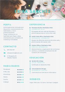 Currículum Vitae - "Erika"
