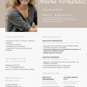 Currículum Vitae - "Milena"