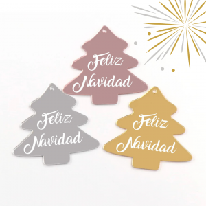 Bola de Navidad Espejo - Modelo: "Árbol de Navidad"