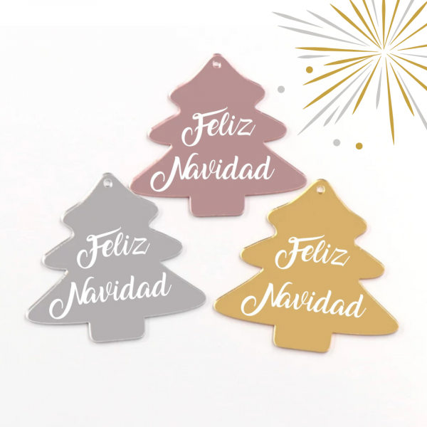 Bola de Navidad Espejo - Modelo: "Árbol de Navidad"