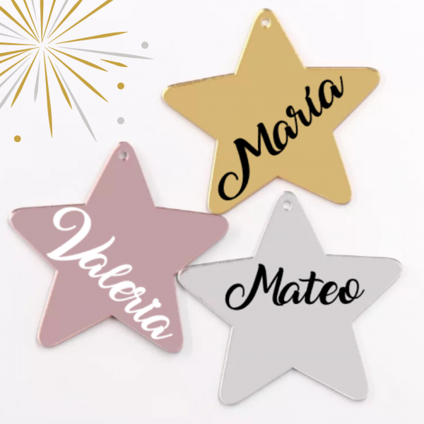 Bola de Navidad Espejo - Modelo: "Estrella"