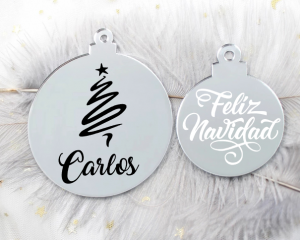 Bola de Navidad Espejo - Modelo: "redonda-decoración"