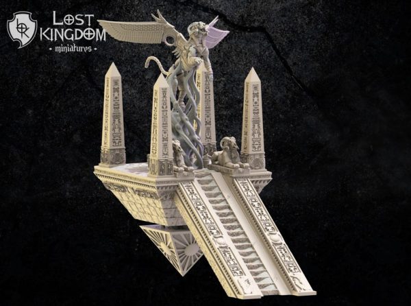 Amun-Re Temple + Criosphinx + Pyramid - Templo de Amun Re - Lost Kingdom Miniatures