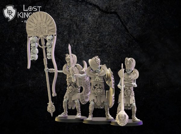 Amun-Re Guard CG - Grupo de mando Guardia Amun Re - Lost Kingdom Miniatures