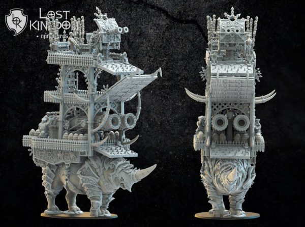 Torre de asedio - Magmhorin Siege tower beast - Lost Kingdom Miniatures