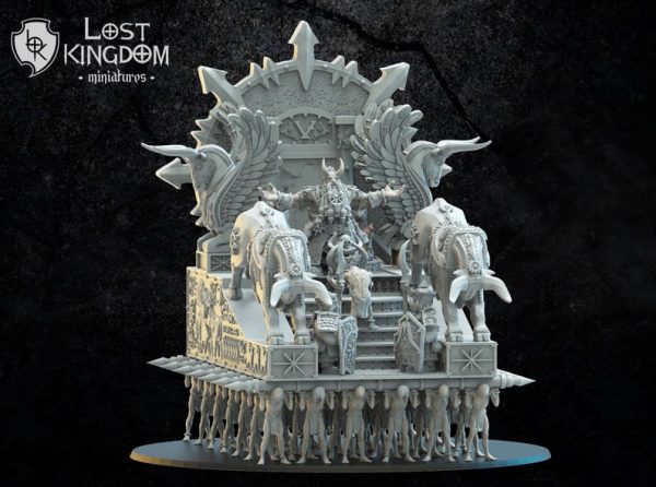 Assur, the God King on Palanquin - Inmortal - Lost Kingdom Miniatures - Imagen 2