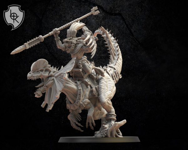 Saurian General on Dilophosaurus - Lost Kingdom Miniatures - Imagen 2