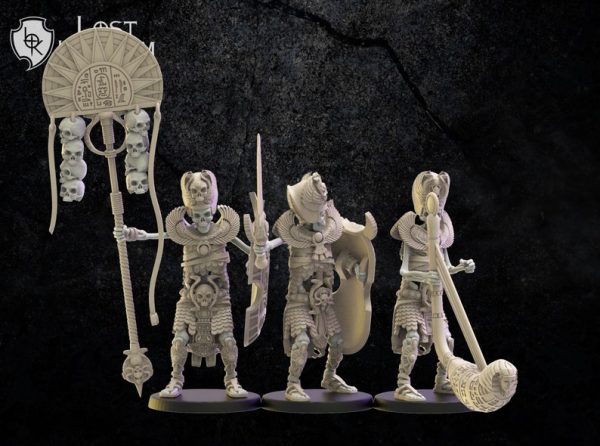 Amun-Re Guard CG - Grupo de mando Guardia Amun Re - Lost Kingdom Miniatures - Imagen 3