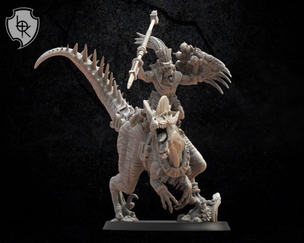 Saurian General on Dilophosaurus - Lost Kingdom Miniatures - Imagen 4