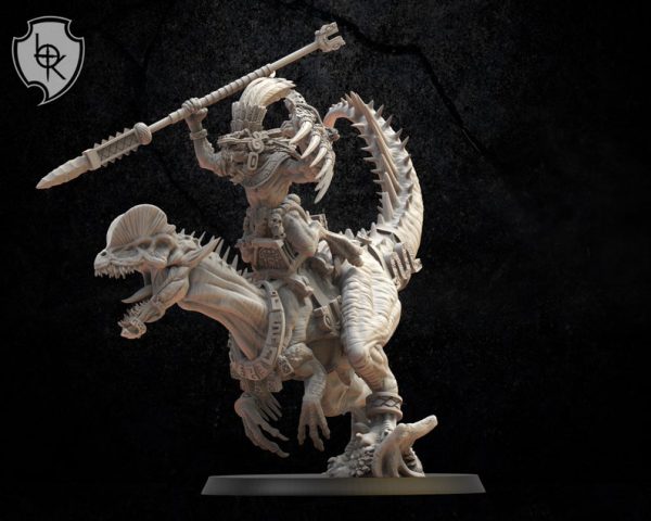 Saurian General on Dilophosaurus - Lost Kingdom Miniatures - Imagen 5