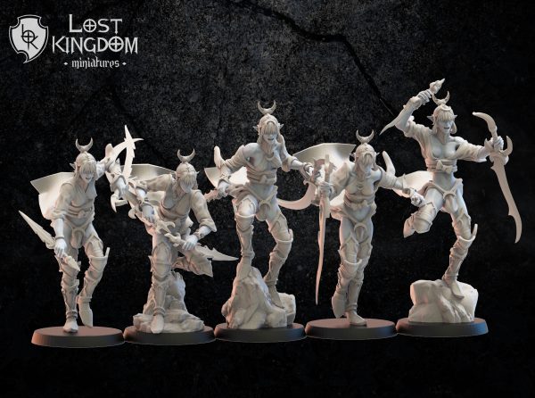 Onna Bugeisha regiment - Elfos Oscuros - Lost Kingdom Miniatures