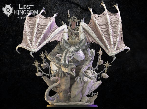 Owoyd, el imparable y a su jinete, Gibraela la Maestra del Caos - Lost Kingdom Miniatures