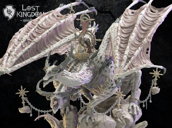 Owoyd, el imparable y a su jinete, Gibraela la Maestra del Caos - Lost Kingdom Miniatures - Imagen 4