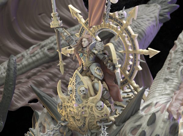 Owoyd, el imparable y a su jinete, Gibraela la Maestra del Caos - Lost Kingdom Miniatures - Imagen 8