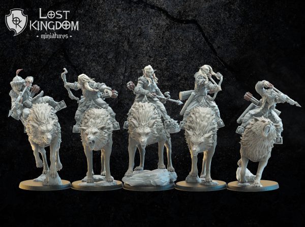 Steppe Riders on direwolf - Elfos Oscuros - Lost Kingdom Miniatures - Imagen 4