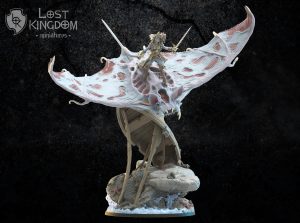 Elnora Nightwind Acheron on Undead Bat Ray - The undead of Misty Island - Lost Kingdom Miniatures