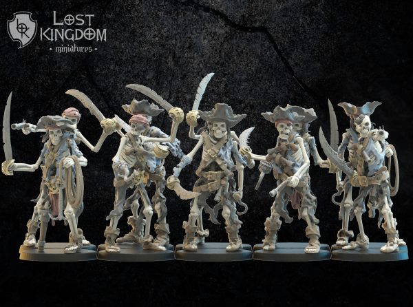 Skeleton Buccaneers - The undead of Misty Island - Lost Kingdom Miniatures - Imagen 2