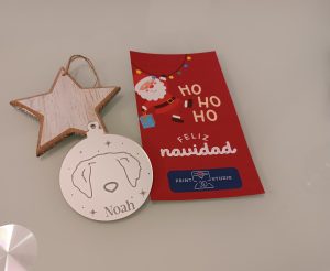 Bola de Navidad Espejo - Modelo: "Mascota"