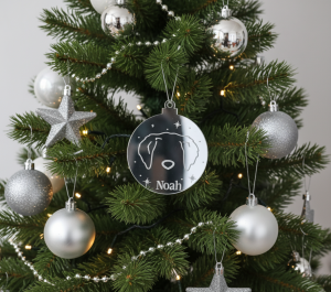 Bola de Navidad Espejo - Modelo: "Mascota"