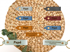 Llavero cuero para papá personalizado