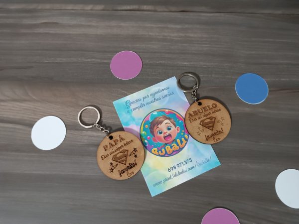 Llavero DM para papá personalizado - Imagen 3