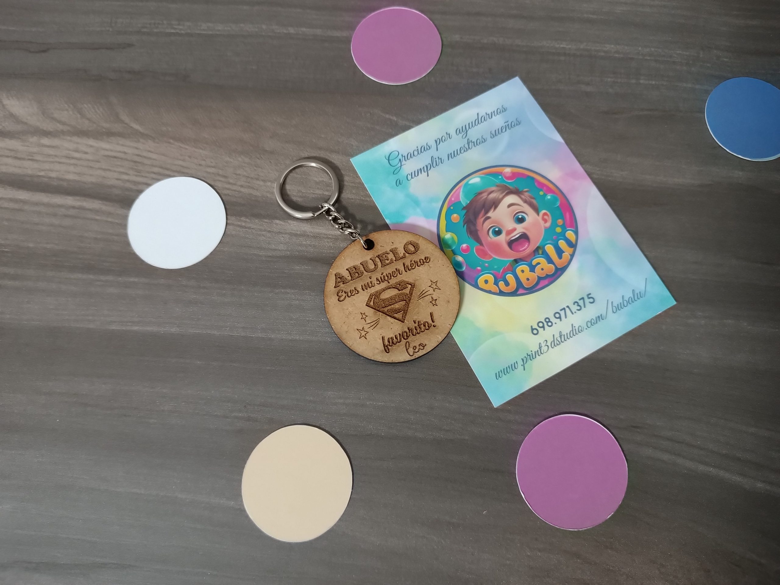 Llavero DM para abuelo personalizado