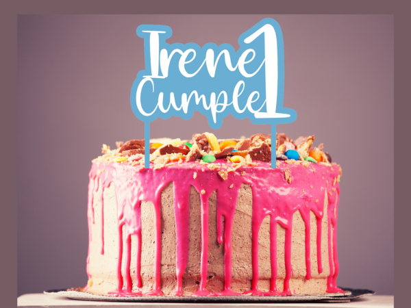 Cake topper - doble capa personalizado - Imagen 2