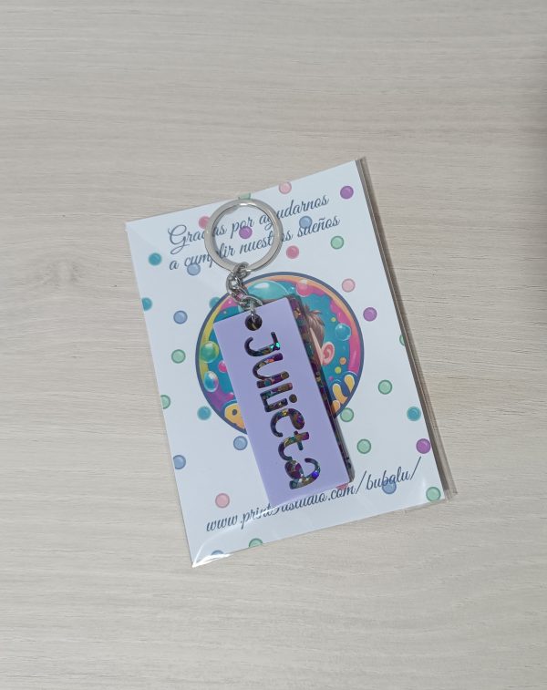 Llavero Glitter personalizado - Imagen 5