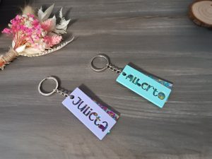 Llavero Glitter personalizado